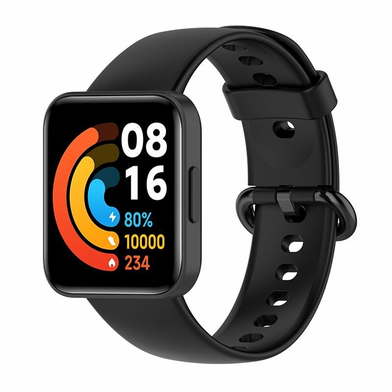 Силиконовый ремешок для Xiaomi Redmi Watch 2 / Redmi Watch 2 Lite - черный