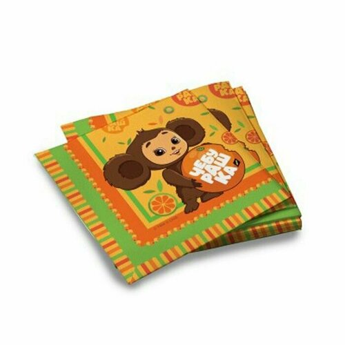 Салфетки бумажные трехслойные Чебурашка 33 33 см 20 шт 710₽