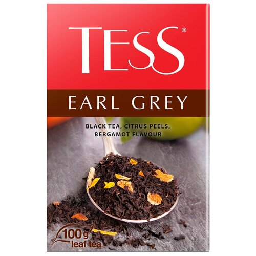 Чай Tess Earl Grey листовой черный с добавками,100г 0644-15