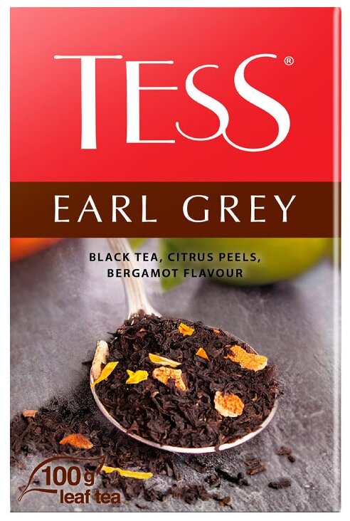 Чай черный Tess Earl Grey листовой, 100 г