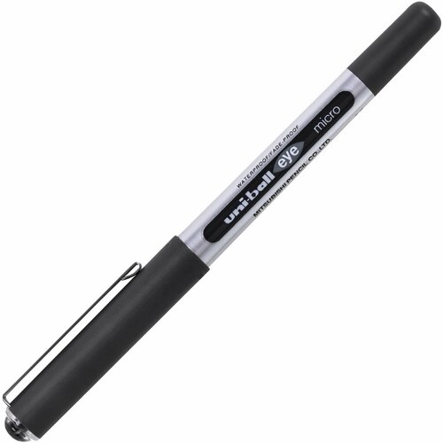 Ручка-роллер Uni-Ball Eye черная корпус серебро узел 05 мм линия 03 мм UB-150 BLACK 315₽