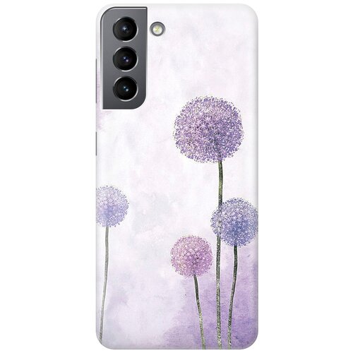 фото Ультратонкий силиконовый чехол-накладка для samsung galaxy s21 с принтом "одуванчики" gosso