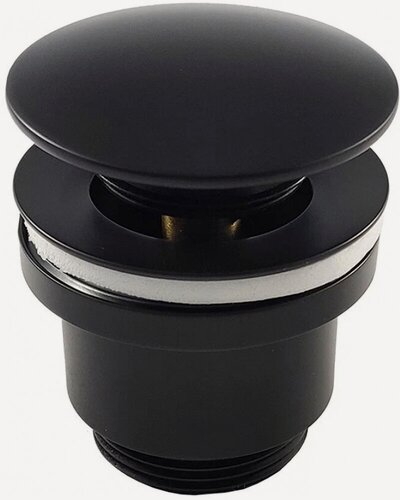 Изображение товара Донный клапан для раковины Frap F62-7, автомат, без перелива, черный