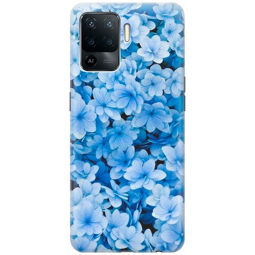 фото Re:pa накладка transparent для oppo reno5 lite с принтом "голубые цветочки"