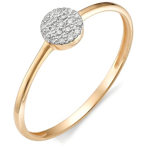 фото Алькор кольцо с бриллиантами из красного золота 12264-100, размер 17.5