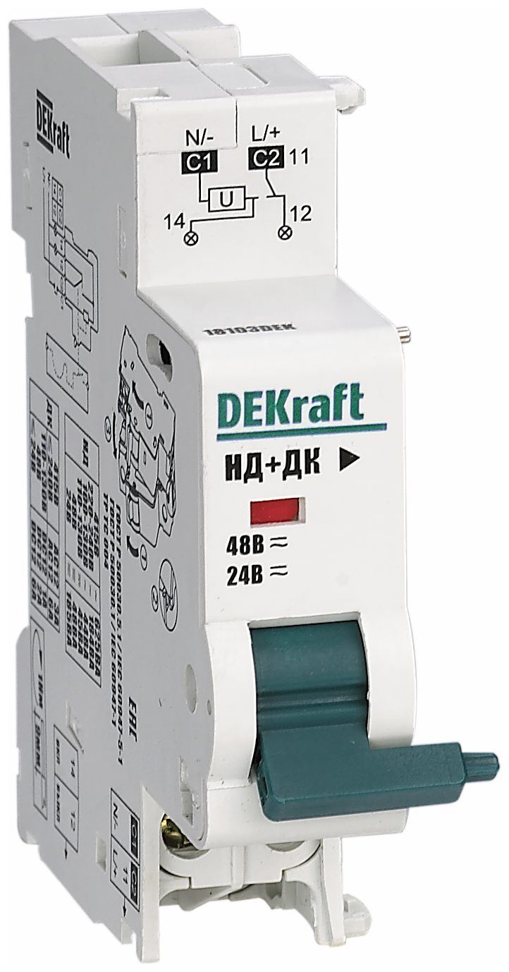 DEKraft Расцепитель независимый c доп. контактом 24В, 48В AC DC для ВА-101 нов.