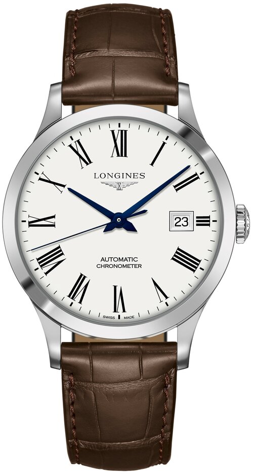 Наручные часы LONGINES, белый, серебряный