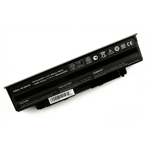 Аккумулятор для ноутбука Dell Inspiron 13R 14R 15R 17R M411 (11.1V 6600mAh) P/N: J1KND J4XDH 04YRJH 06P6PN 07XFJJ