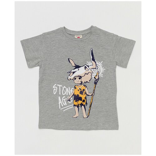 фото Футболка button blue, размер 110, серый