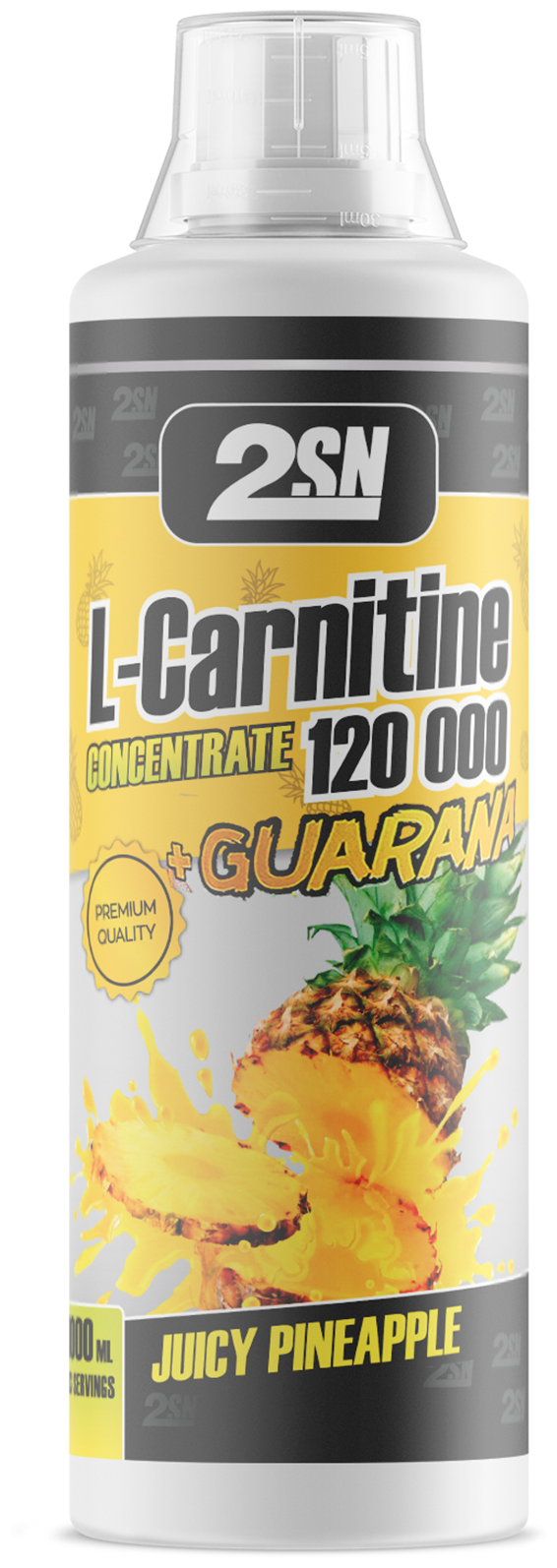 L-Carnitine Concentrate + Guarana, 1000 мл, Pineapple / Ананас