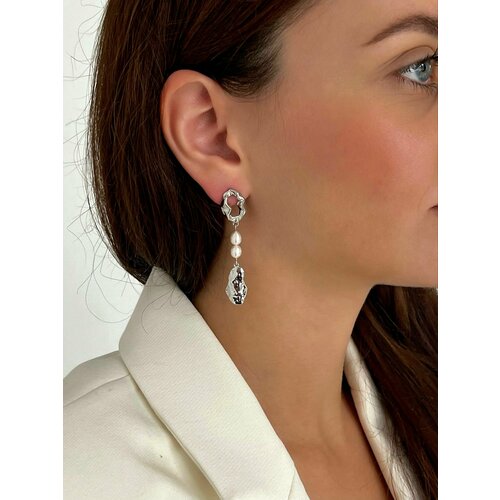 Серьги KEEP.RING, серебристый