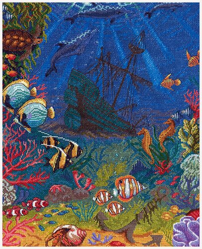 Изображение товара Набор для вышивания PANNA "Золотая серия" MT-0988 "Подводный мир" 33.5х42.5 см