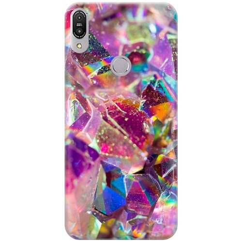 фото Re:pa накладка transparent для asus zenfone max pro m1 (zb602kl) с принтом "розовые кристаллы"
