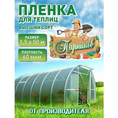 Пленка полиэтиленовая Высший сорт 60 мкм, 3м х 50м Парников