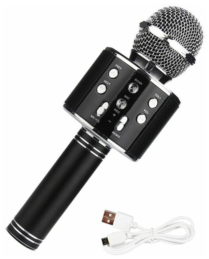 Беспроводной караоке-микрофон WS-858 (черный)