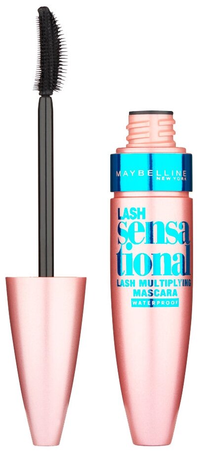 Maybelline New York Тушь для ресниц Lash Sensational Waterproof Mascara, черный