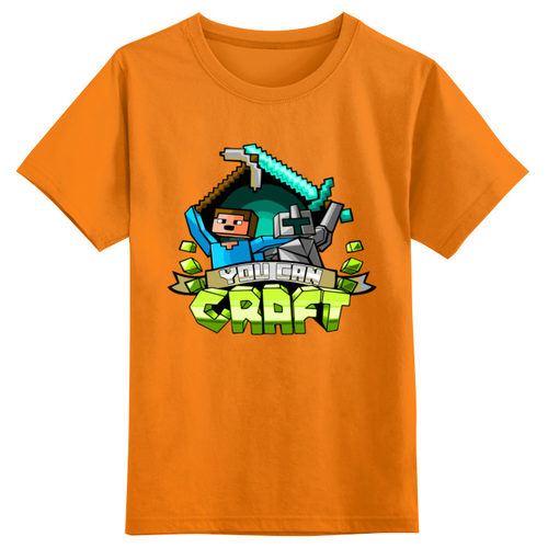 фото Футболка printio, размер xs, оранжевый