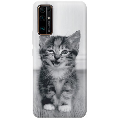 фото Re:pa накладка transparent для honor 30 с принтом "котенок с ухмылкой"