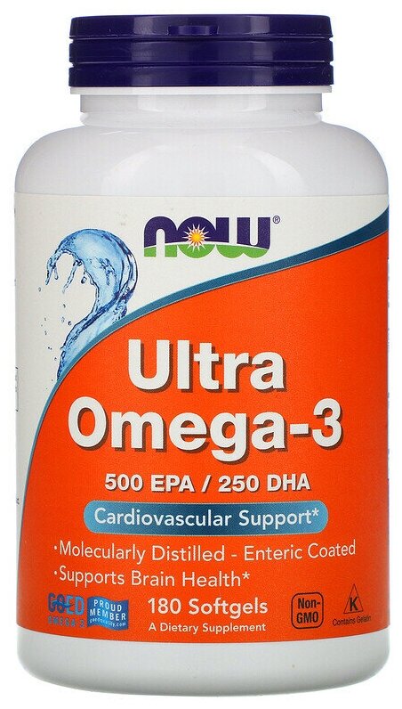 Now foods Ultra Omega-3 180 капс