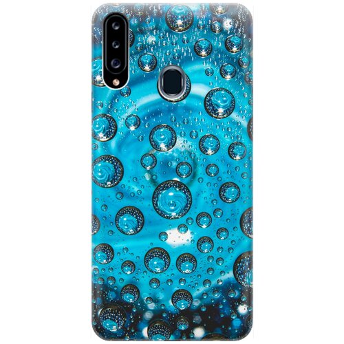 фото Re:pa накладка transparent для samsung galaxy a20s с принтом "голубые капли"