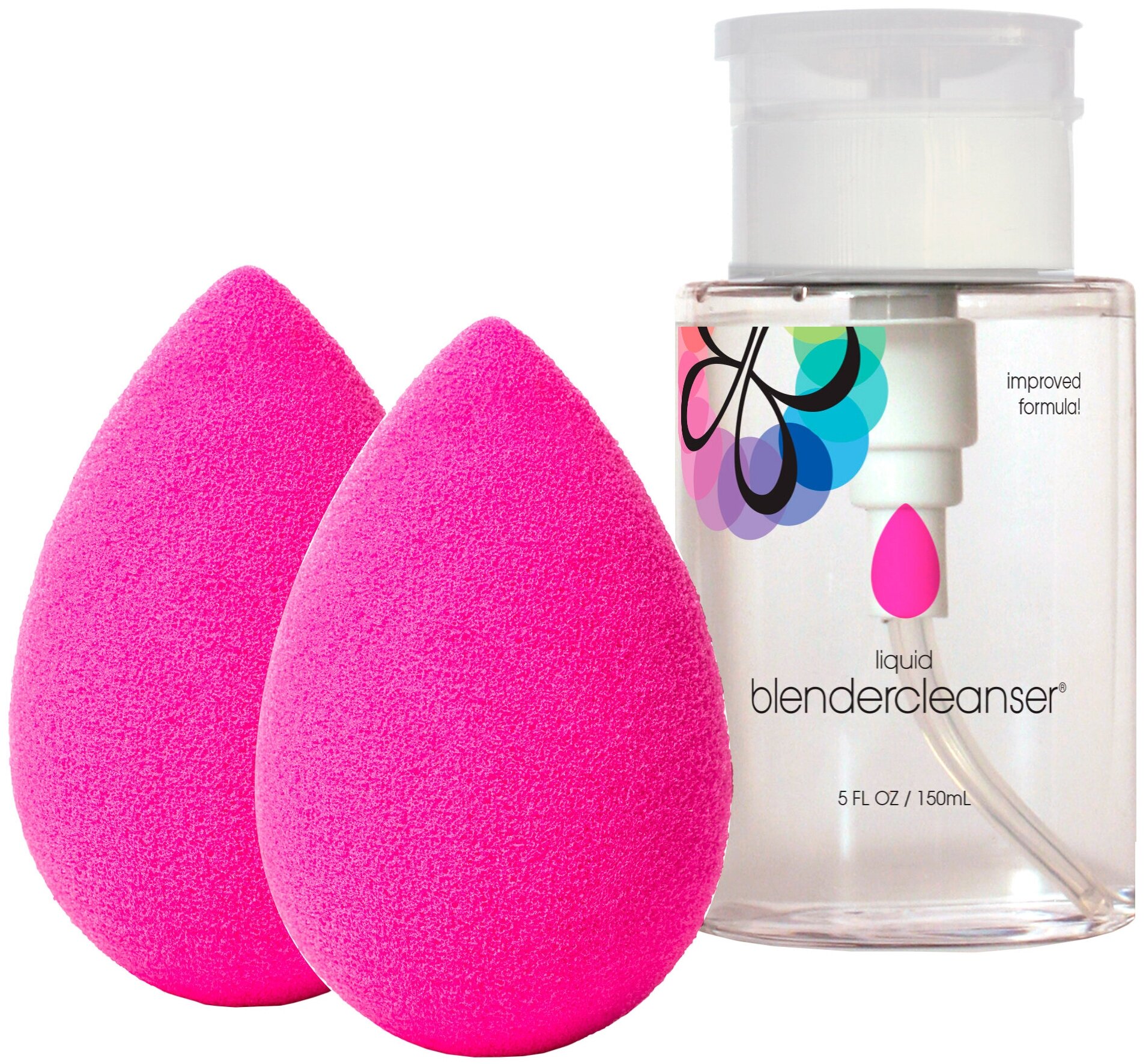 2 спонжа beautyblender original и очищающий гель blendercleanser 150 мл