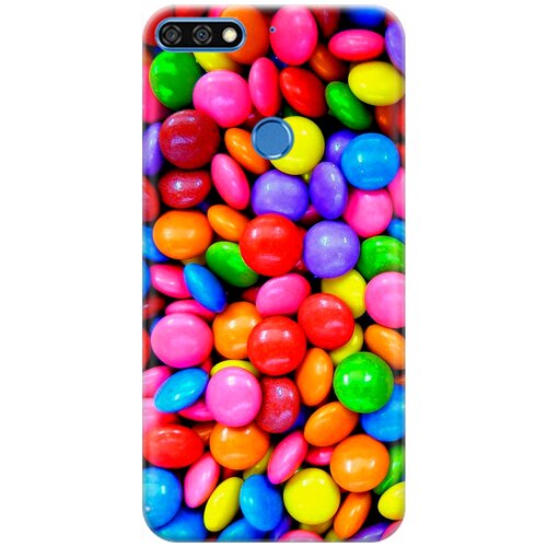 фото Re:pa накладка transparent для huawei y6 prime (2018) / honor 7c / honor 7a pro с принтом "цветные драже"