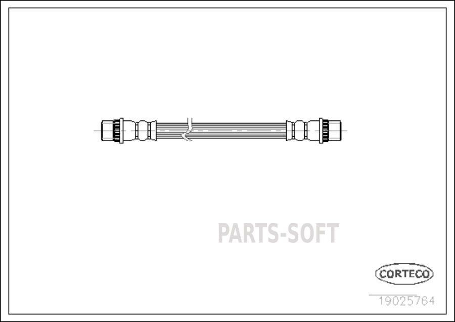 CORTECO 19025764 Шланг тормозной