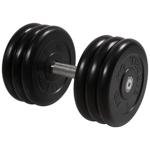 Гантель неразборная MB Barbell MB-FdbM-B черный гантель обрезиненная mb barbell фитнесс 1 5 кг