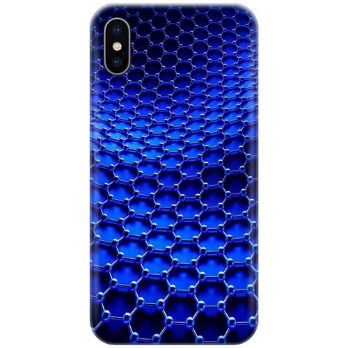 фото Ультратонкий силиконовый чехол-накладка для apple iphone xs / x с принтом "молекулярная цепь" gosso