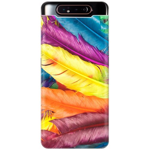 RE: PA Накладка Transparent для Samsung Galaxy A80 с принтом Разноцветные перья re pa накладка transparent для samsung galaxy s10e с принтом разноцветные перья