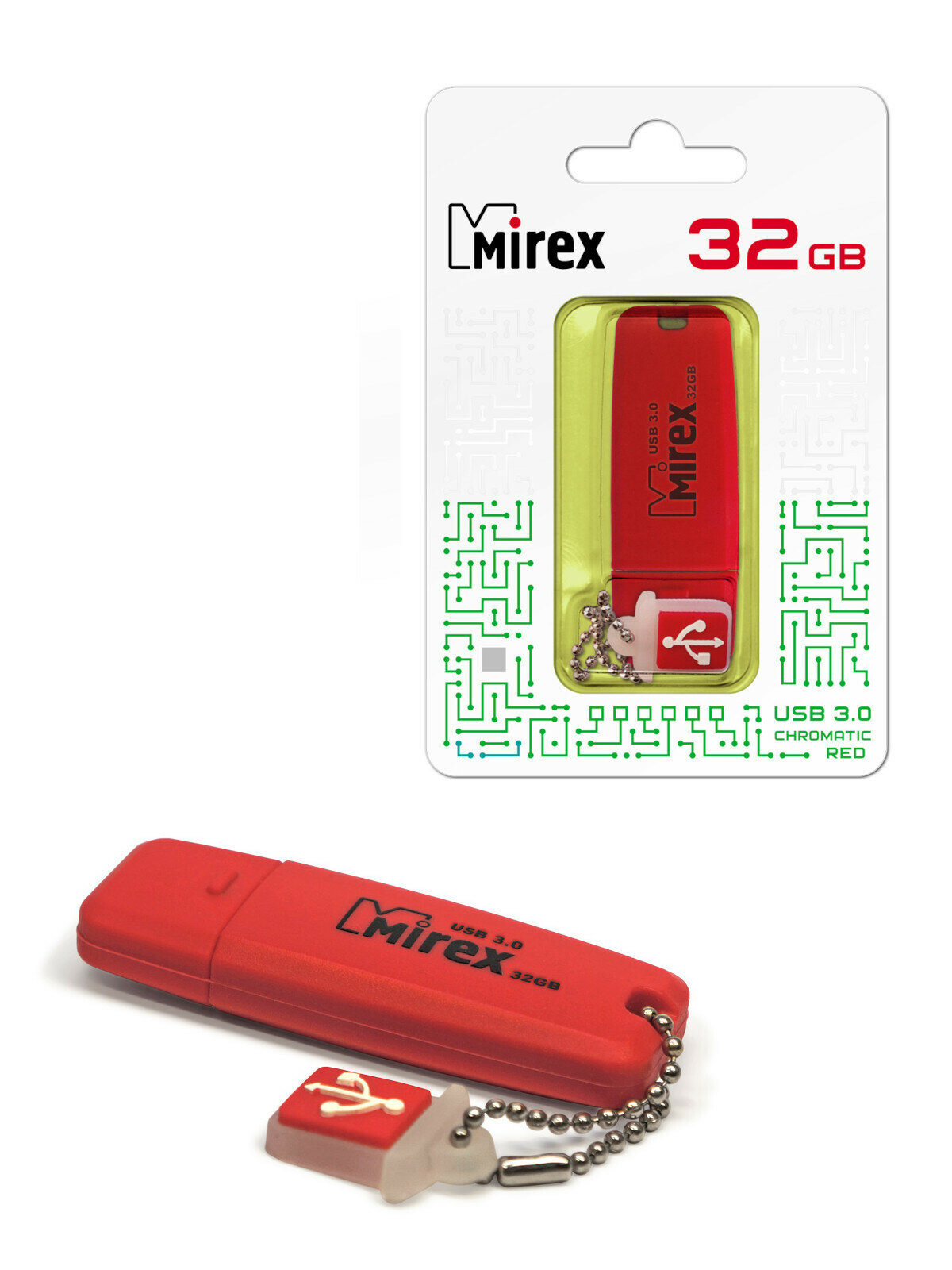 Флешка 32Gb Mirex Chromatic USB 3.0 красный 13600-FM3СHR32 - фото №5