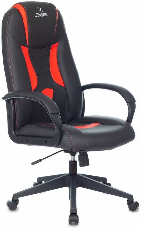 Кресло игровое Zombie 8, экокожа, black/red