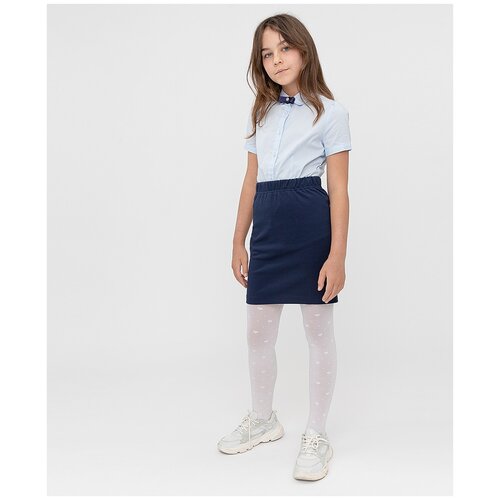 Школьная юбка Button Blue, размер 164, синий школьная юбка button blue пояс на резинке размер 164 синий
