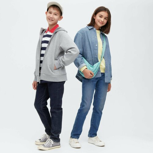 Джинсы Uniqlo, размер 7-8Y(130), синий