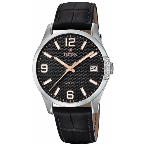 Наручные часы FESTINA, серебряный наручные часы tomi мужские кварцевые кожаный ремешок коричневый серебряный