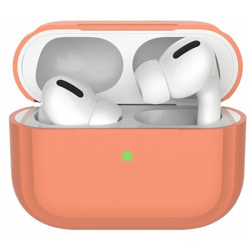 фото Чехол силиконовый deppa для airpods pro, персиковый