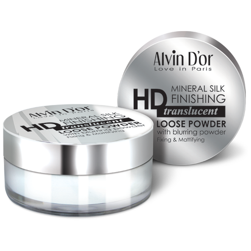 Alvin D'or Рассыпчатая фиксирующая пудра HD Mineral Silk Finishing Translucent Loose Powder 1 шт. LSP-02 8 г пудра рассыпчатая финишная полупрозрачная alvin d or mineral silk finishing loose powder 8 гр