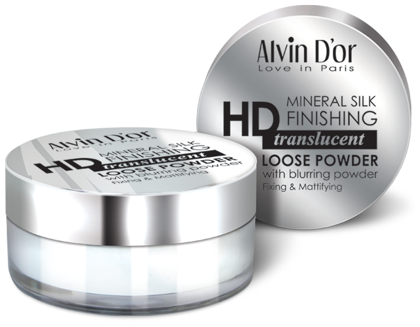 Alvin D'or Рассыпчатая фиксирующая пудра HD Mineral Silk Finishing Translucent Loose Powder LSP-02