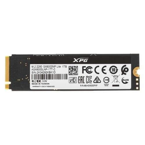 Твердотельный накопитель XPG SX6000 Lite 1 ТБ M2 ASX6000LNP-1TT-C