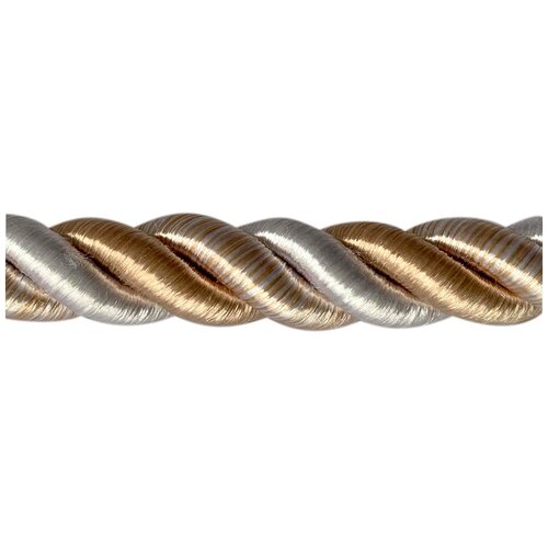 Шнур декторативный витой, черно-желтый в полоску, длина 50 метров