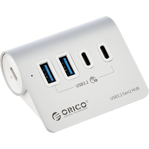 USB-концентратор ORICO M3CU2-G2-05 разъемов 4 50 см серебристый 360700₽