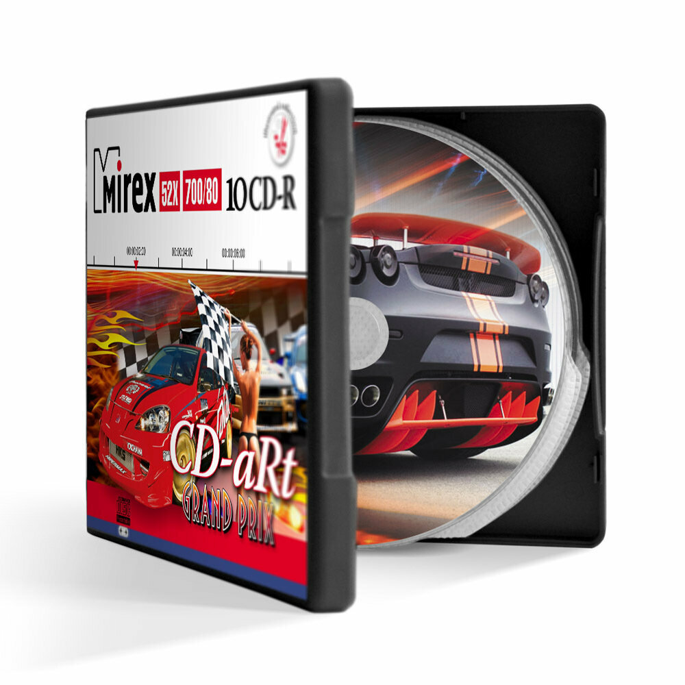 CD-R, Диски CD-R Mirex Grand Prix 700Mb 52x, 13 пластиковых портмоне по 10 дисков (коробка)