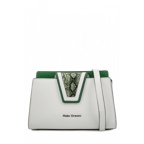 фото 1819 fiato dream кожа белый/зеленый (сумка женская)