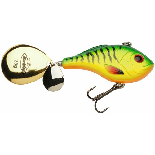 Тейл-спиннер Berkley Pulse Spintail XL 28g Firetiger (1572739) тейл спиннер columbia fishing tackle 15гр блесна для рыбалки блесна вращающаяся приманка на голавль язь окунь щука сом жерех судак