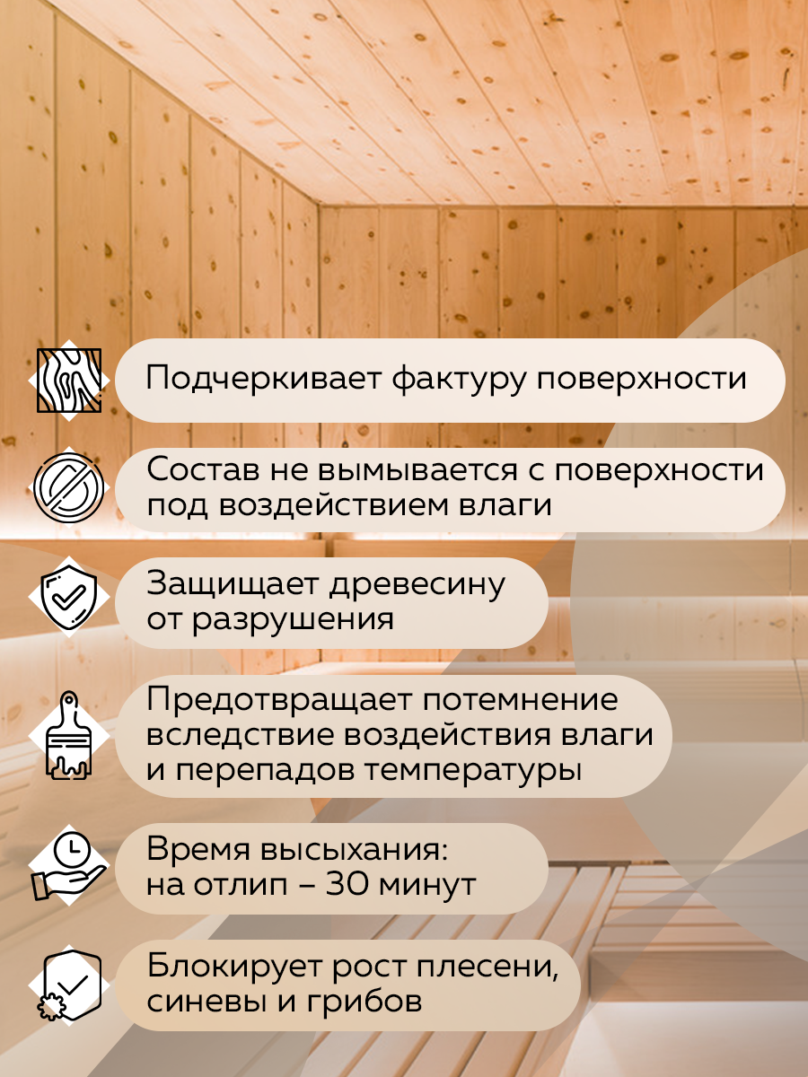 Состав для сауны SUPI SAUNA PROTECT EP полуматовый 2,7 л