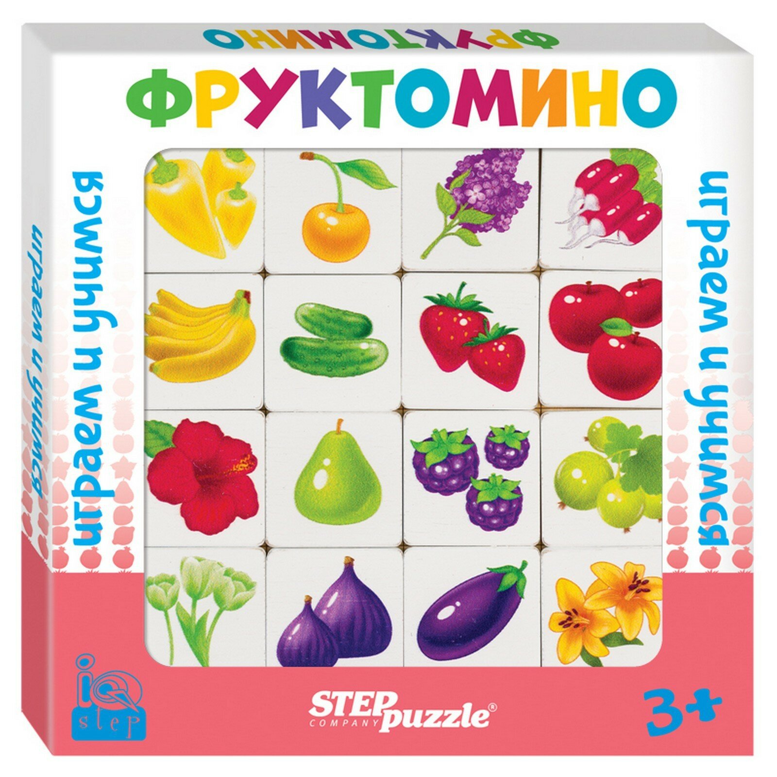 Развивающая игра из дерева "Фруктомино" IQ step