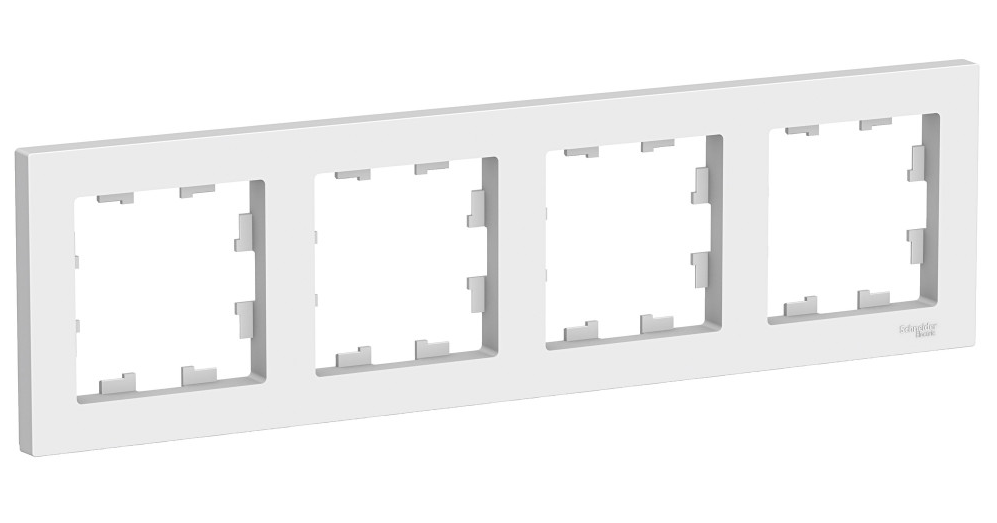 Рамка четырехместная для розеток и выключателей Schneider Electric (Systeme Electric) Atlas Design белый ATN000104 - 3 шт. - фотография № 3