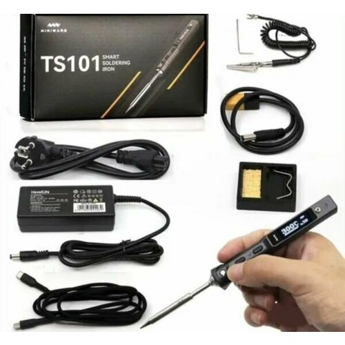 Электрический мини-паяльник TS101 паяльная станция мощностью 65 Вт с цифровым дисплеем жало L большой комплект 930000₽