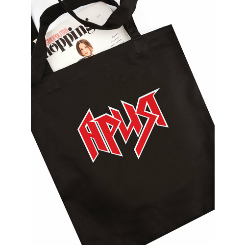 фото Сумка шоппер , фактура гладкая, черный keks