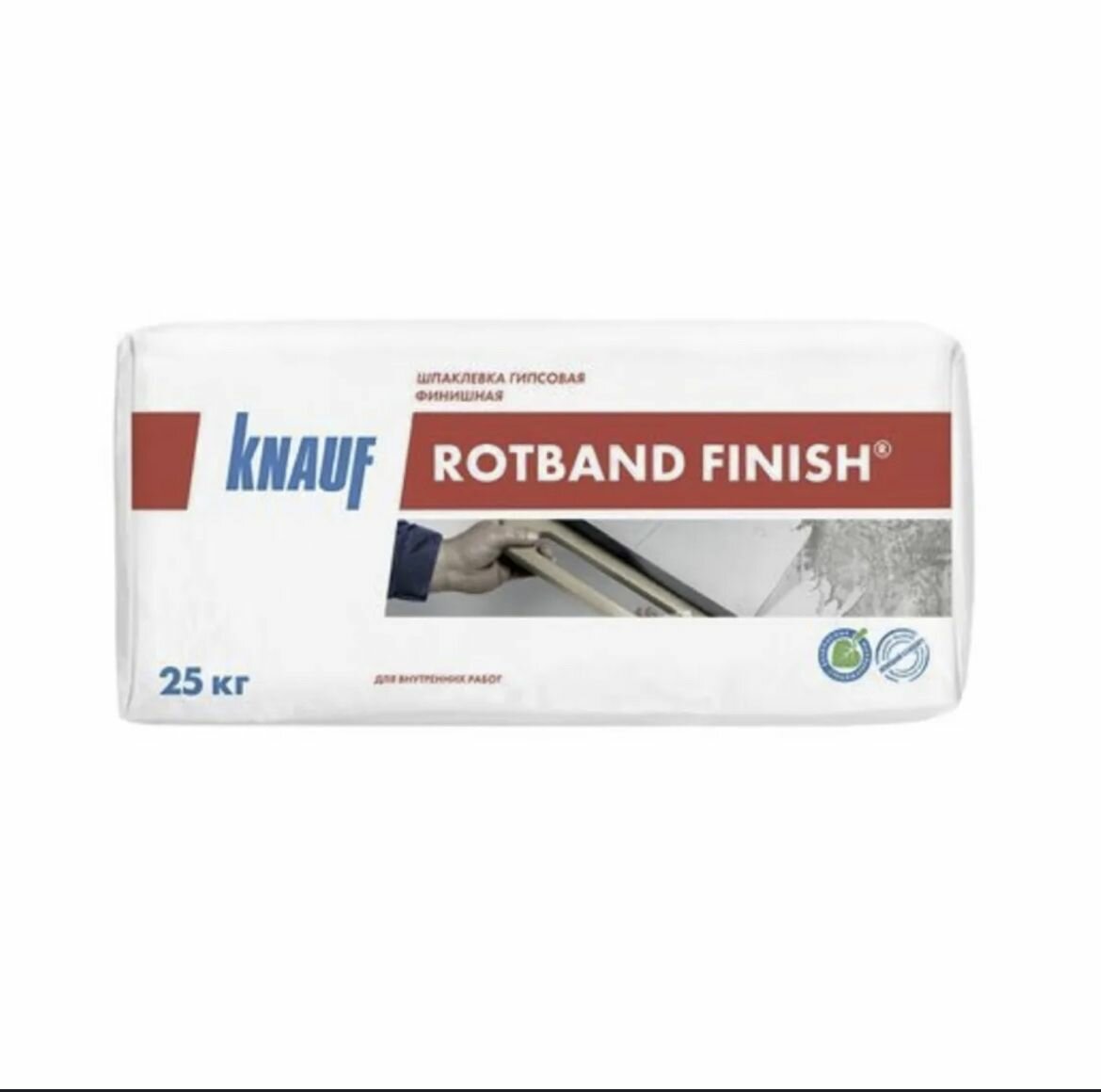 КНАУФ Ротбанд Финиш Шпаклёвка гипсовая 25кг / KNAUF ROTBAND FINISH Шпаклёвка гипсовая финишная 25кг